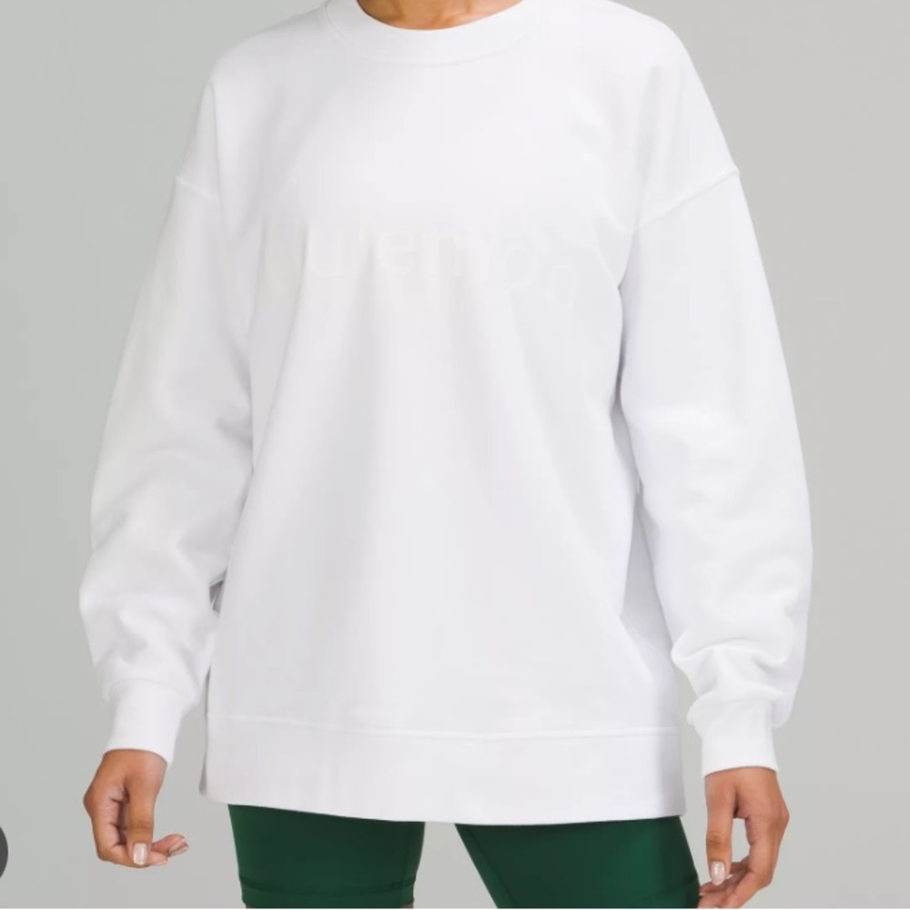 Lululemon logo oversized crew neck sweatshirt